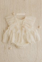 Baby 6-12 months size cream romper, vintage style, boho, RTS