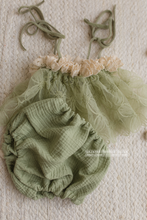 Sage green 6-12 months size baby girl top and nappy cover, made to order