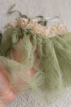 Sage green 6-12 months size baby girl top and nappy cover, made to order