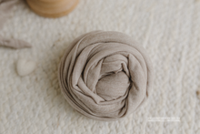 Baby newborn oatmeal jersey wrap and hat, RTS