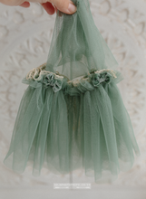 Dusty mint/sage green 9-12 months size baby girl top and nappy cover, RTS
