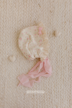 Baby girl newborn bonnet, rose flowers, boho, vintage, RTS