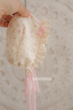 Baby girl newborn bonnet, rose flowers, boho, vintage, RTS