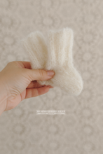 Baby newborn knitted romper, beanie, bear bonnet bundle, creamy off white, made to order