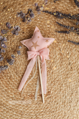 Pink star wand, boho, fairy star, Christmas, RTS