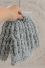 Baby newborn sweater and bloomers, dusty blue, chunky, RTS