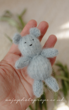 Baby newborn posing toy, bear, pastel, off white, grey, stuffie, lovie, made to order