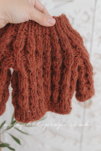 Baby newborn sweater and bloomers, Rust burnt orange, chunky, RTS
