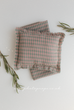 Layer and pillow set plaid, check, green, red, Christmas, RTS