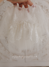Baby newborn romper in off white, vintage style, boho, lace, RTS