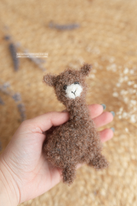 Baby newborn posing toy, llama, alpaca, brown, RTS