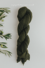 Knitted wrap, dark green, long, RTS