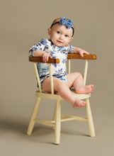 Baby newborn girl velvet bow tieback Blue, plush, soft, double, RTS