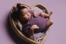 Baby girl velvet bow tieback, purple berry pink, plush, double, RTS