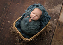 Chunky layer, wrap, bonnet, toy set, soft, teal, bear, Made to order