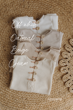 Baby newborn romper, cream, made to order