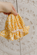 Baby yellow shower cap with daisies, flowers shower cap photo prop cake smash sunflowers