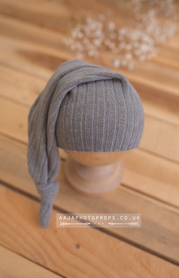 Baby newborn sleepy hat, grey, RTS