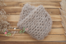 Knitted chunky layer, fluffy soft, beige Photo prop, made to order
