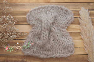 Knitted chunky layer, fluffy soft, beige Photo prop, made to order