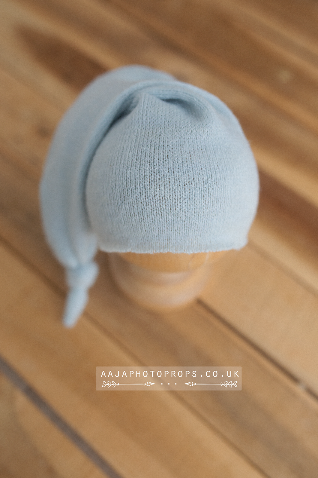 Baby newborn sleepy hat, knot, light blue, RTS