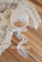 Chunky layer, wrap and 2 bonnets set, soft, beige, made to order